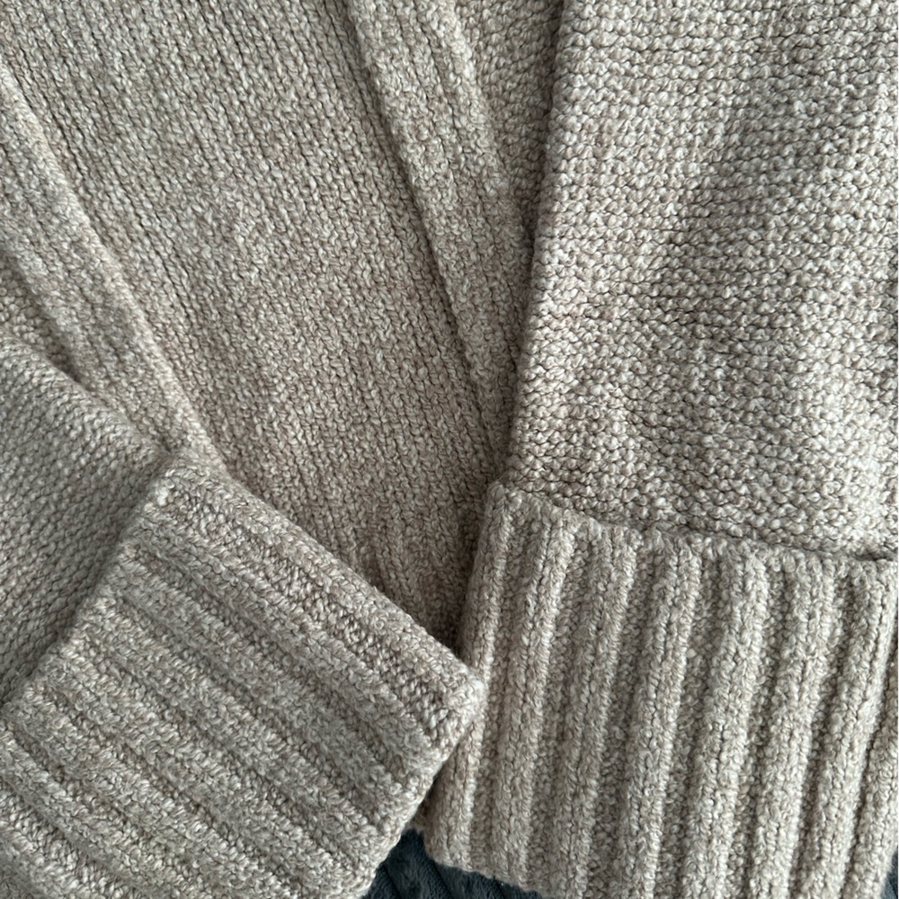 Abercrombie & Fitch Beige Open-Front Knit Cardigan - Size XS - NWT - Picture 3 of 4